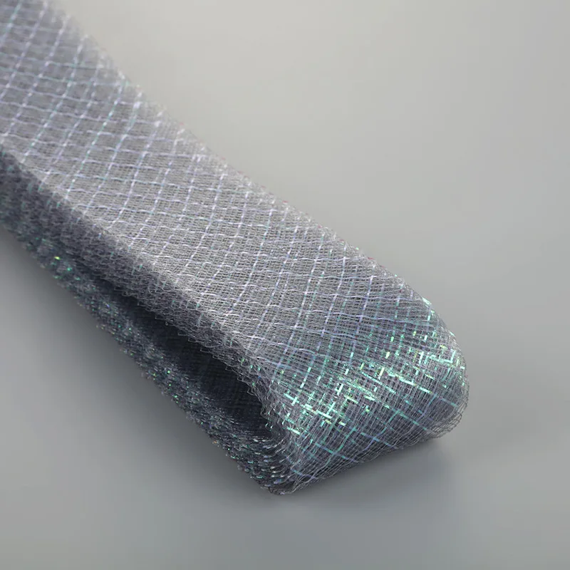 Wholesale More Colors 4.5CM Elastic Stretch Gold Silver Check Hard Mesh Bridal Dress Horsehair Bustle Crinoline Tape