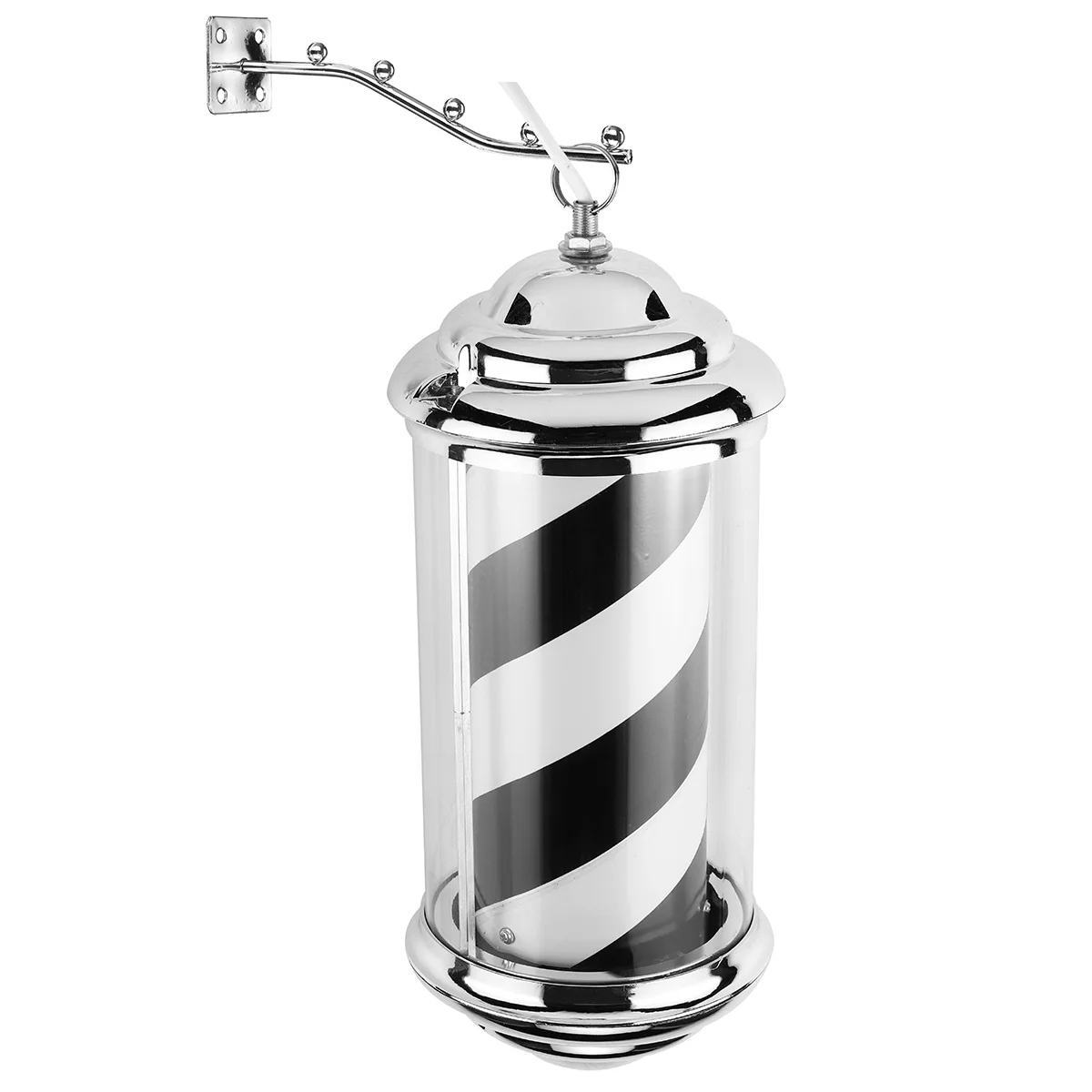 Barber Pole Light Outdoor Led Hair Hairdressing Salon Barber Shop Sign Black&white Strips Waterproof Barber Pole