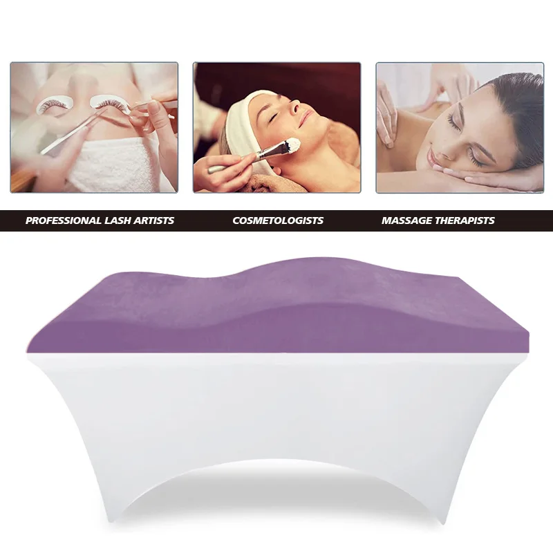 Spa massage eyelash table Memory Foam curved topper lash bed mattress