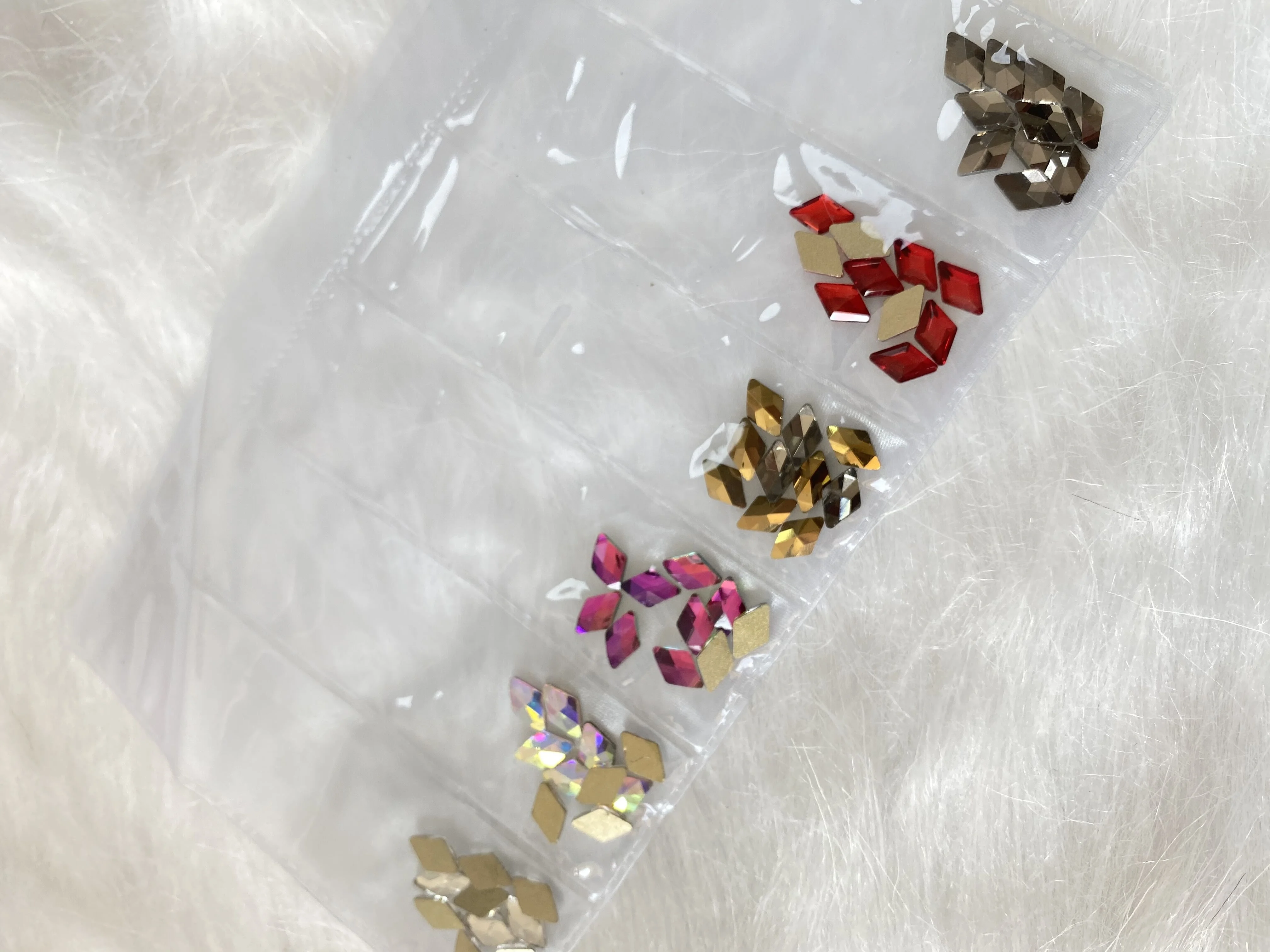 
6 girds K9 crystal glass AB Flat Back Nail rhinestone 3d shinny rhinestone for Nail Art decoration 