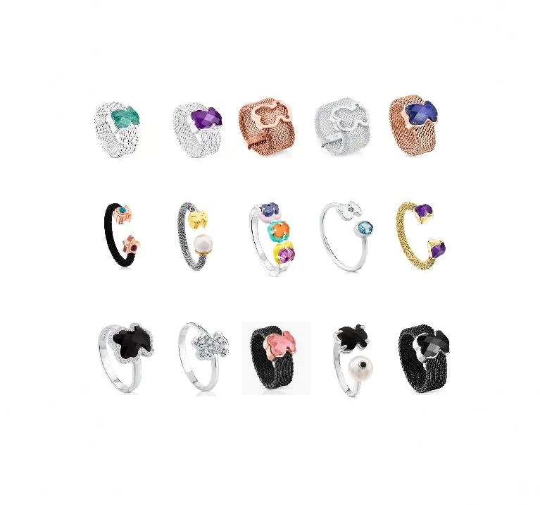 2024 New Factory Wholesale s925 Sterling Silver Fashion Jewelry High Quality Touses ring for Bear Girl gift