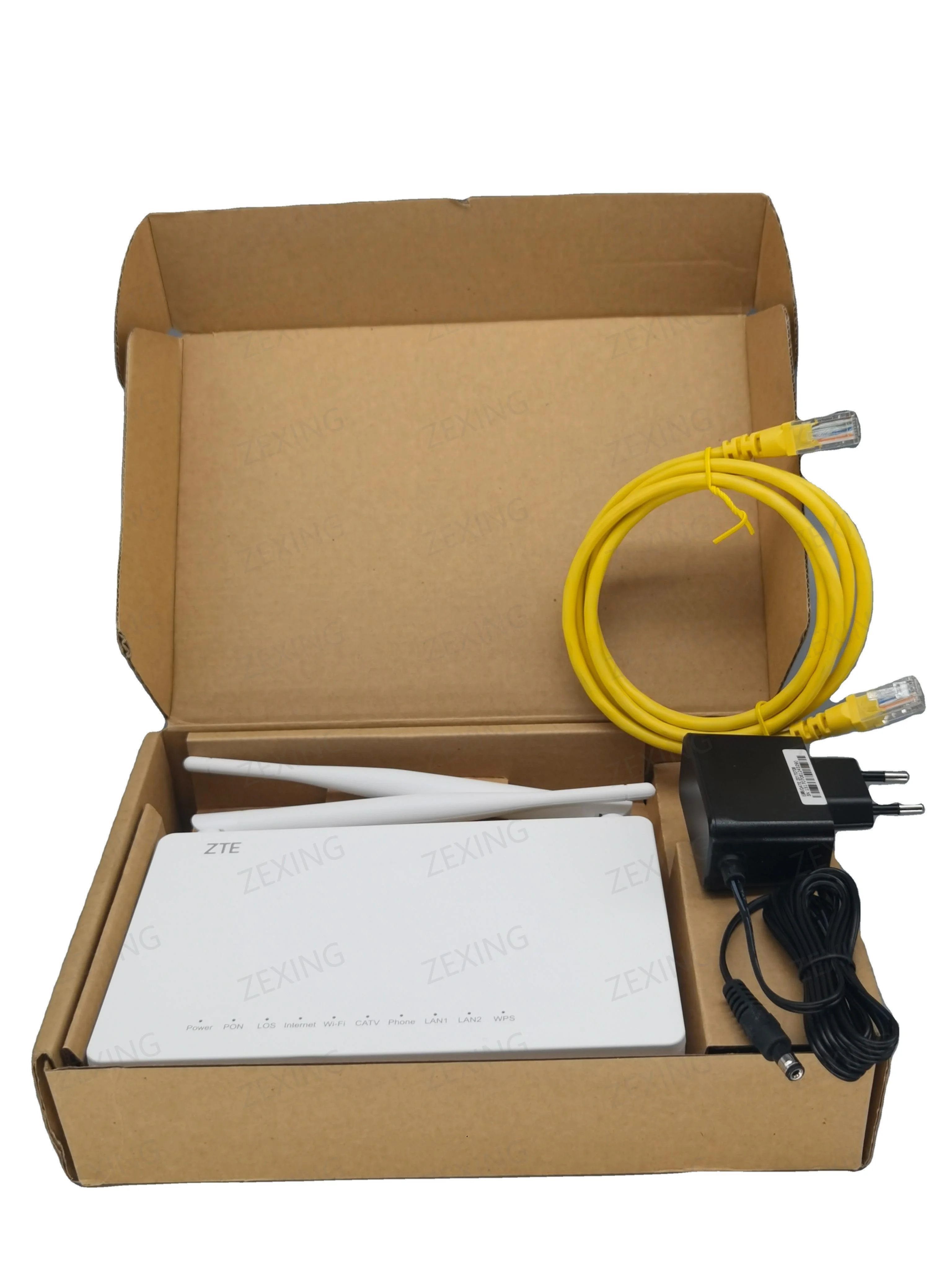 ZXHN F618 V9.0 2ge 1pots 1fxs 2.4g single band wifi RF CATV GPON ONU for ZTE original new N300 gigabit F618 ONT