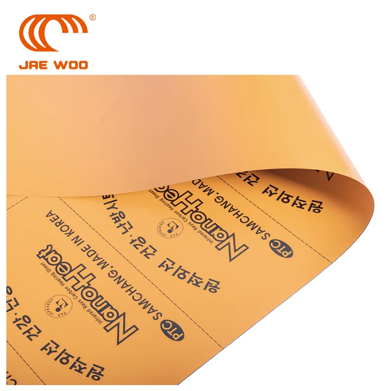 OEM Wholesale PTC Graphene Smart Electric Floor Heated Hollow-Out Carbon Heating Floor Foil  Under Carpet heating film Korea
