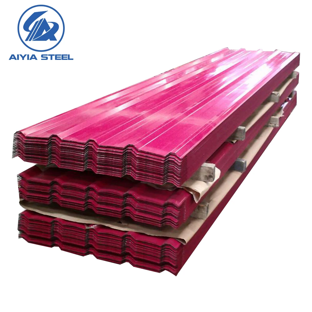 Low  price Good Price  high goods Thickness range 0.13mm-1.2mm corrugated galvanized steel sheet AIYIA corrugated iron sheets