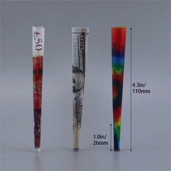 Horn Unbleached Raw Cone Dollar Rolling Papers Packaging Tubes for Food and Industrial Use Carton Packed