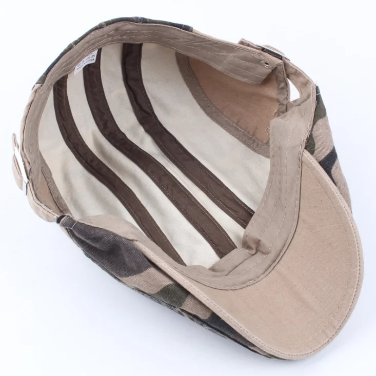 Wholesale spring summer Camo washing women & men camouflage cotton hats flat ivy cap Fashon hats camo hat