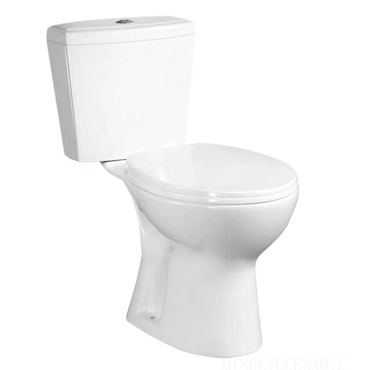 Bathroom Luxury Ceramic WC Toilet For Sale Sanitary Ware Rimless Washdown Two Piece Toilet