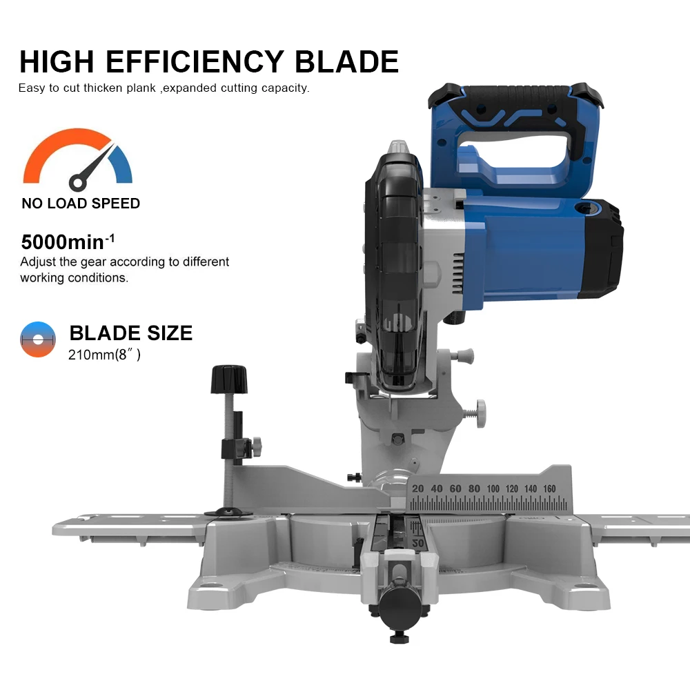 1450W Electric Wired Miter Saw Power Saws for Aluminum-Wood Composite Saw