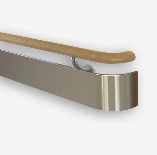 Wooden Handrail for Stairs Plastic stainless steel Handrail for Hospital Wall with Good Quality