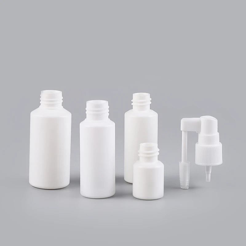 Multiple specifications throat spray plastic white medical oral spray bottle