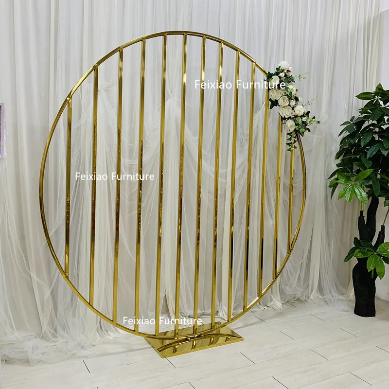 Золотой свадебный фон декор из нержавеющей стали стол для событий