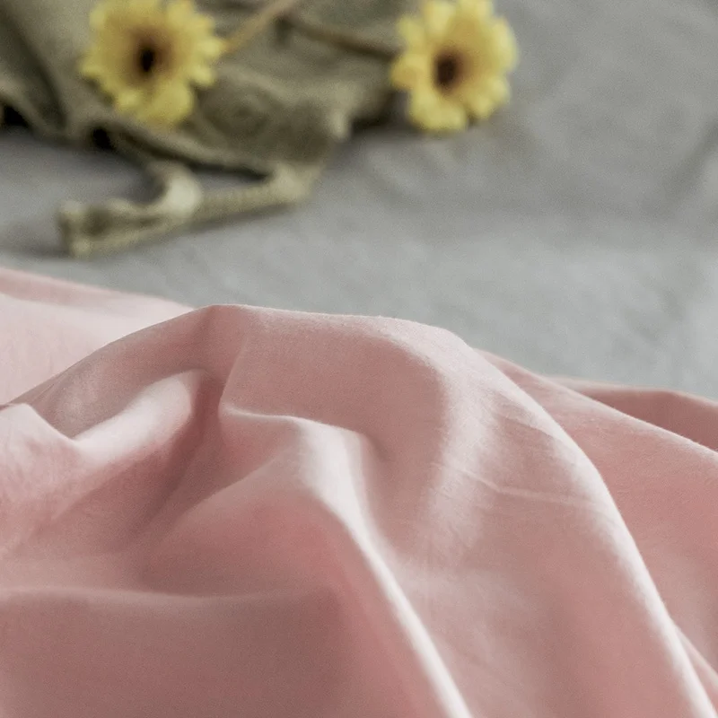 100%Cotton Material Pink color with 60S*60S Density fabric for making bed sheets