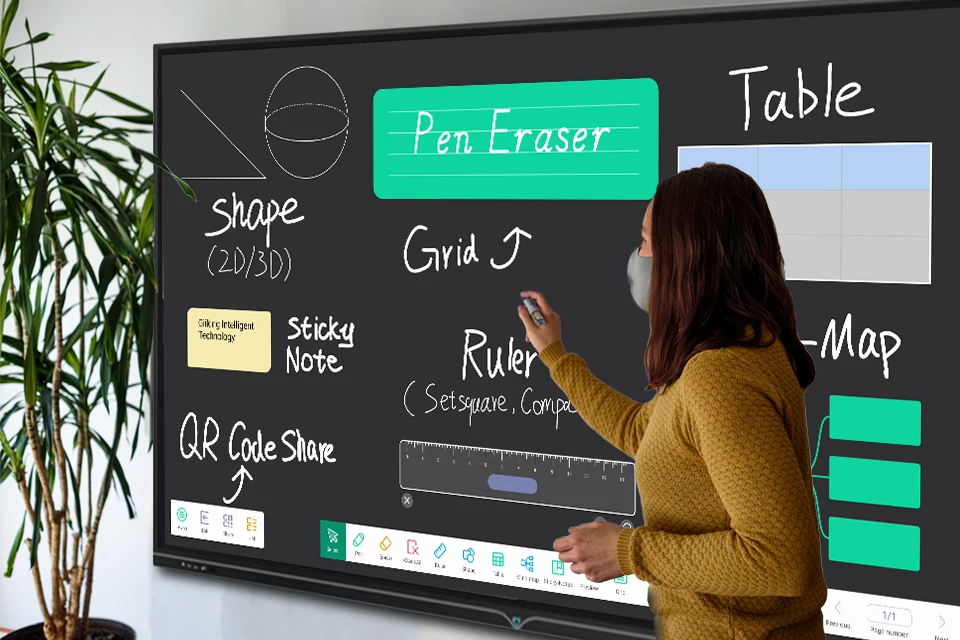 Touch screen teaching Smart Whiteboard 65 inch 4K anti-glare screen Smart Interactive Board