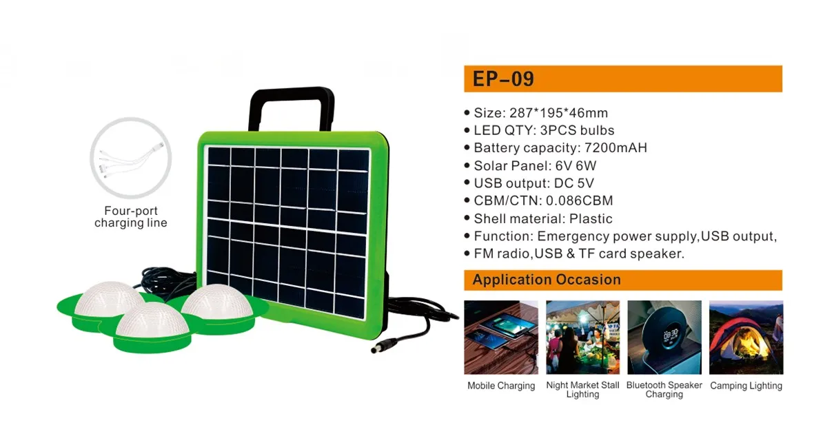 Wholesale Super Portable Multi-Function Solar Powered Sound Equipment Portable Card USB Wireless Speaker for Hiking