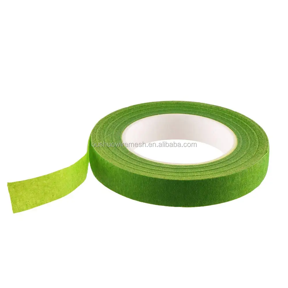 Green floral stem tape paper floral tape for flower stem wrapped