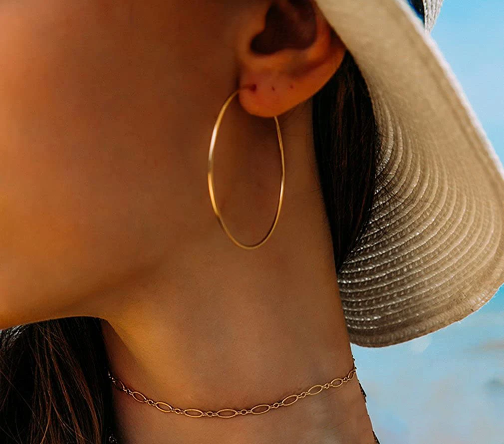 Chinese Most Popular Earrings Fashion Popular Exaggerated Punk Wind Circle Hoops Earrings Women Gold Big Round Earring Hoop