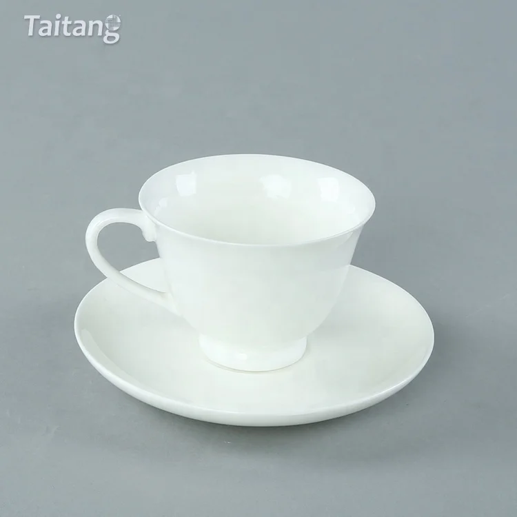 Wholesale Restaurant Cafe Coffee Tea Cup And Saucer Set White Tea Cup Sets Coffee