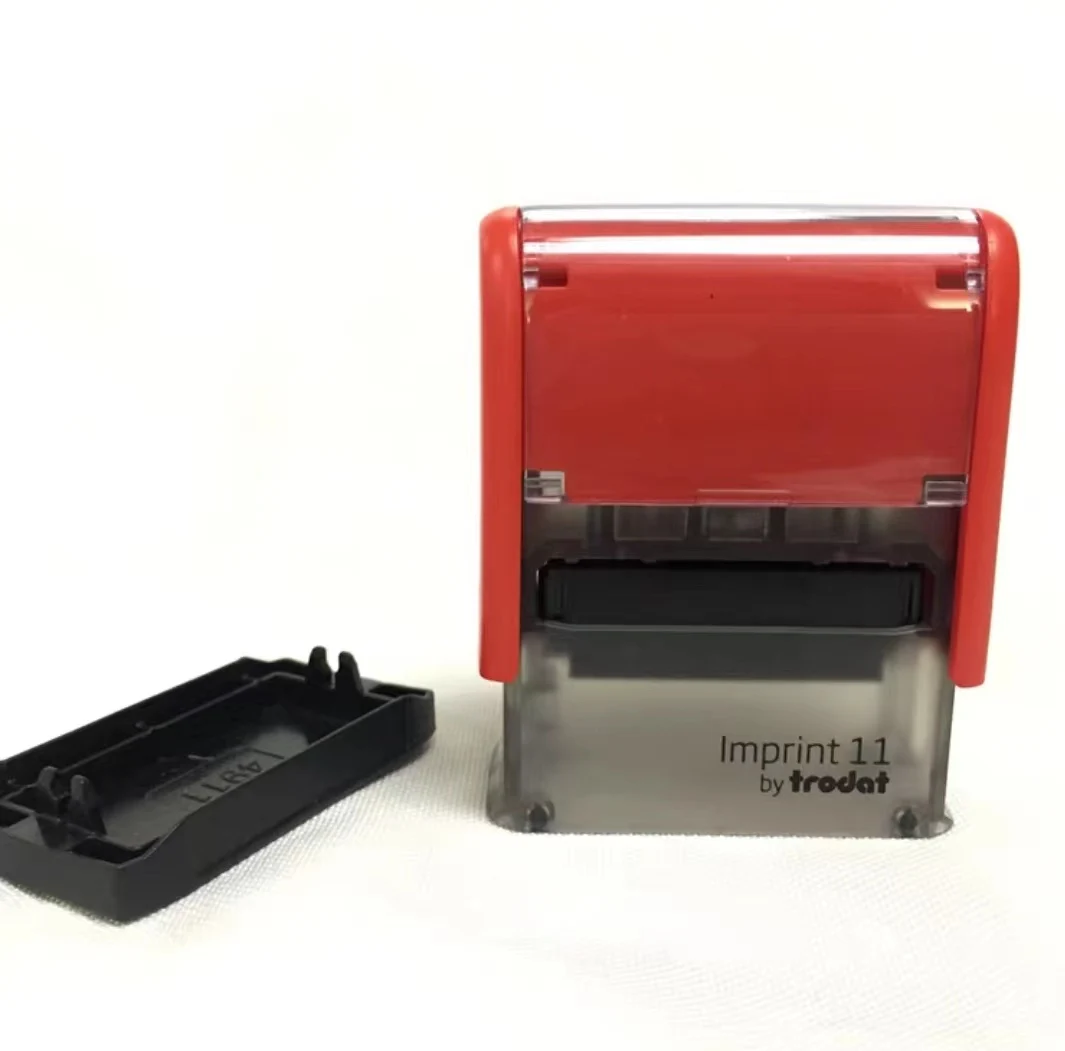 good quality trodat clothes stamp material wholesale ink back seal dump office stamp automatic self inking stamp