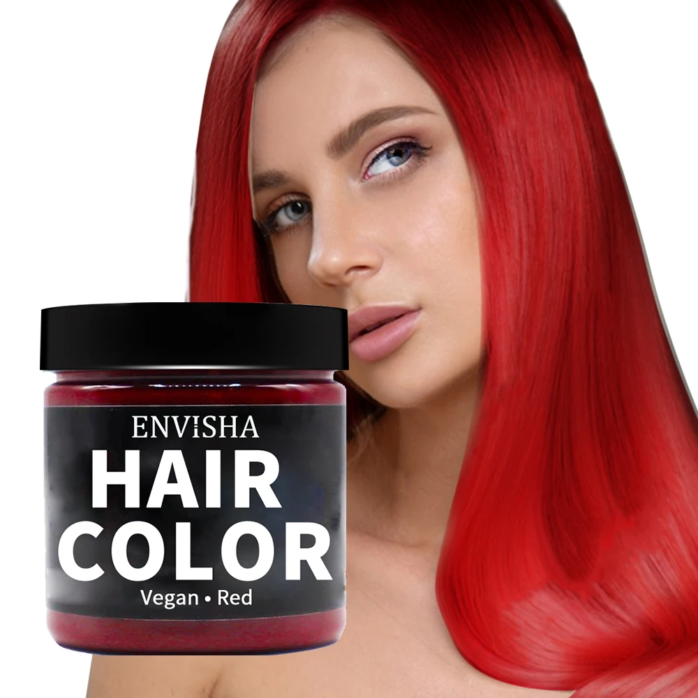 High Quality Semi-Permanent Red Hair Color Dye Nutritious Conditioner Hairstyle Color Wax For Party
