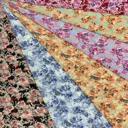Good Quality Mixed Designs Polyester Printed Fabric Stocklot Bubble Print Fabric Bubble Chiffon Stock For Dress