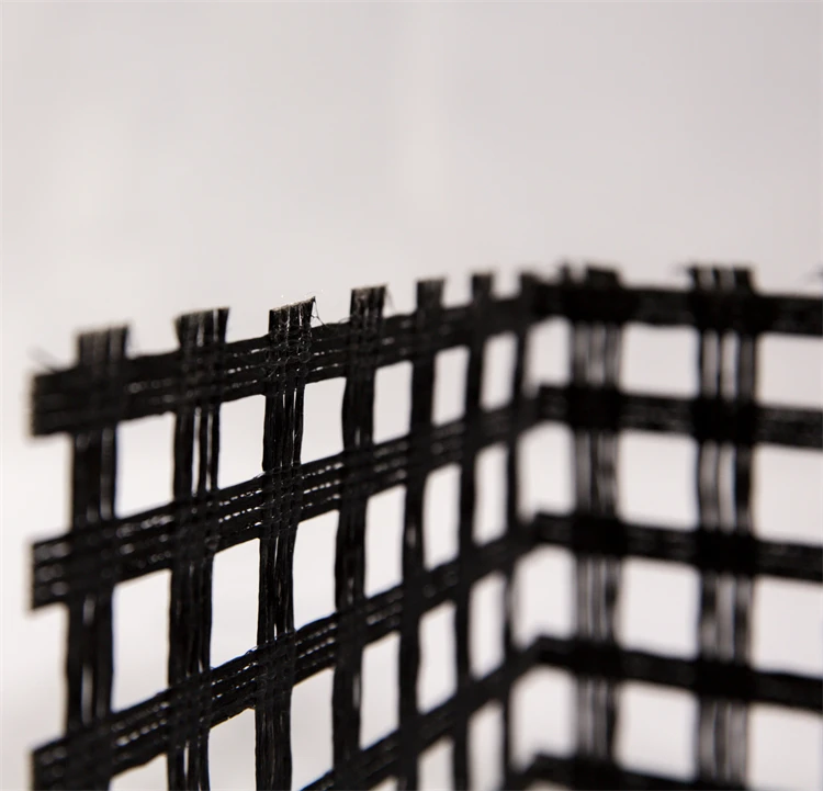 Good Quality Finely Processed Uniaxial Polyester Biaxial Composite PET Geogrid for tetaining wall