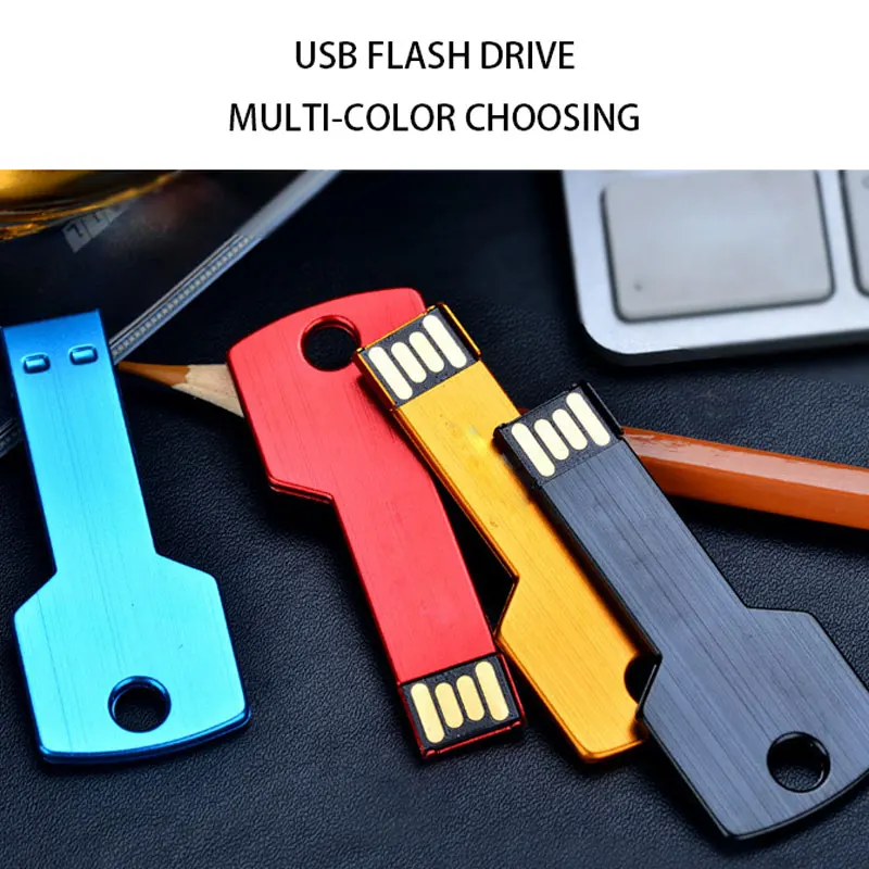 Оригинальный металлический USB-накопитель в форме ключа на заказ 8 ГБ 16 32 Гб поддержка 2 0