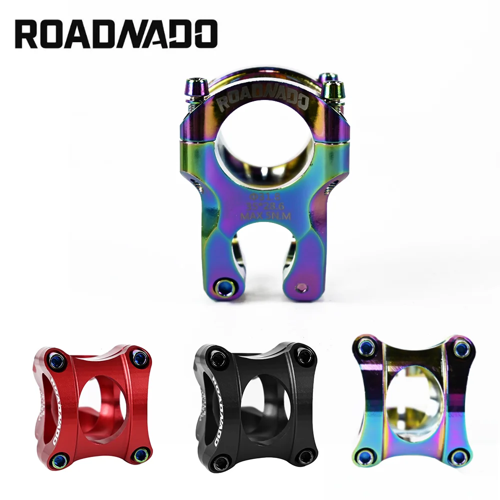 ROADNADO MTB Short Stem CNC Aluminum Alloy 31.8mm Bicycle Stem for Mountain Cycling Road Bike Parts