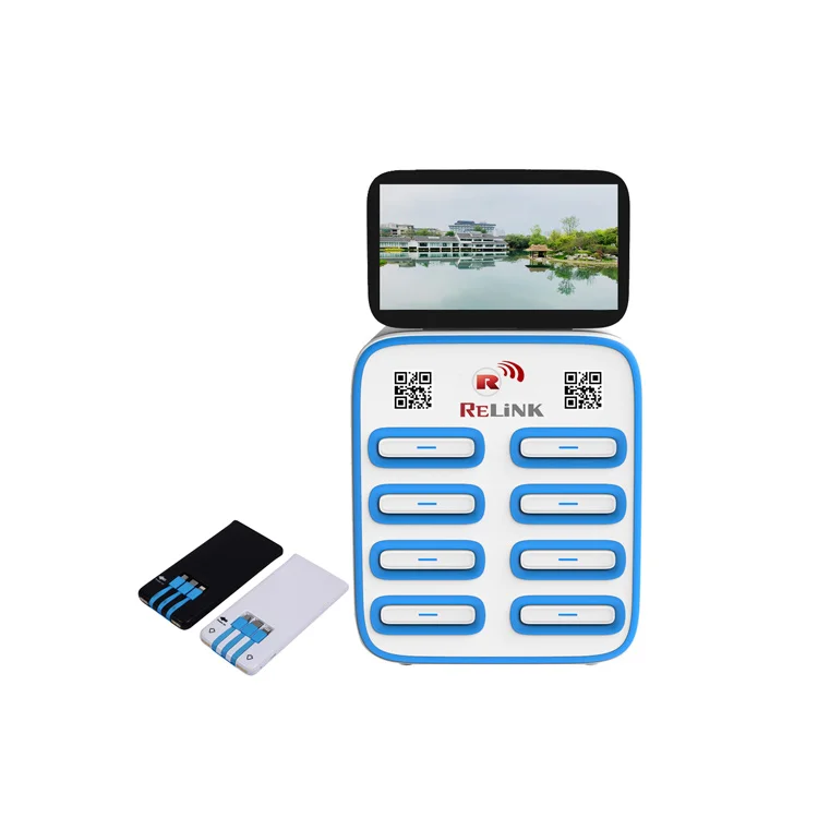 
8 Slot Portable Mobile Phone Charger Power Banks Rental Station Sharing Power Bank 