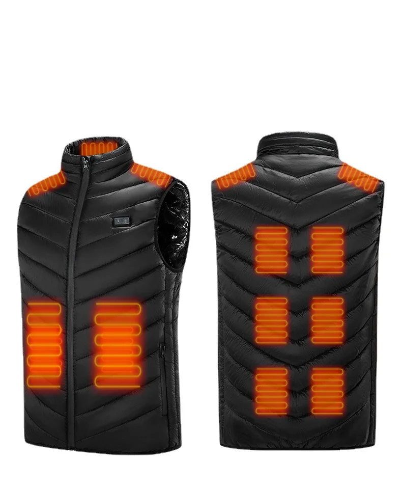 Riding Camping Body Warmer Lightweight Heating Jacket with 11 Heating Zones USB Intelligent Charging Heated Vest for Unisex