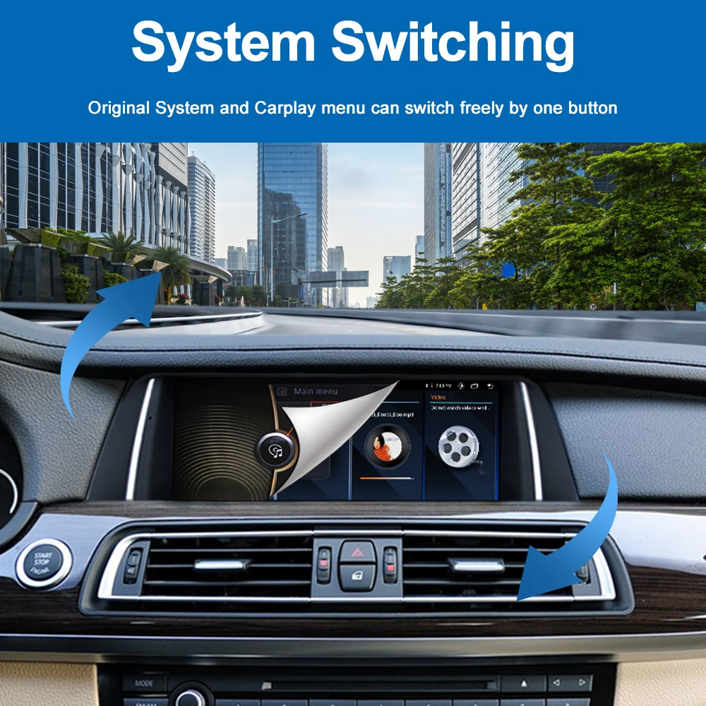 10.25' Wireless Carplay Android 13 Touch Screen For BMW NBT E84   F01 F02 F07 F10 F12 F20 F22 F25 F26 F30 F45 F52