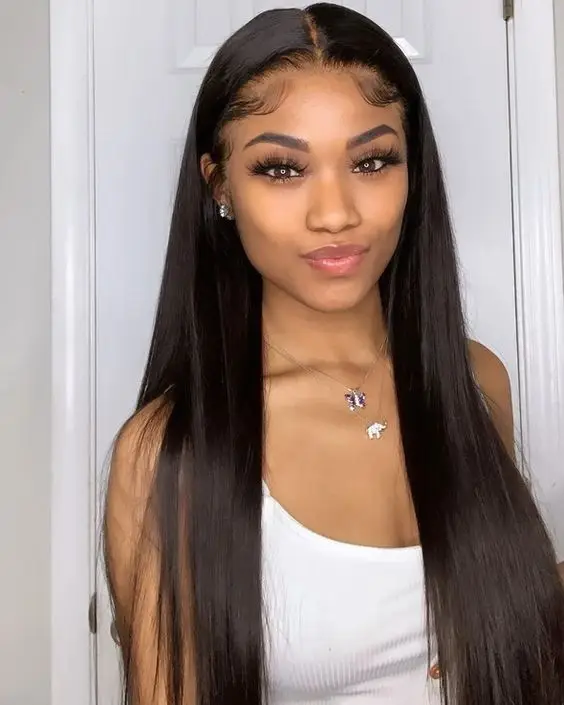 
bundles with closure lace natural human hair wig toupee weave HD transparent 5*5 1B straight virgin brazilian extension 