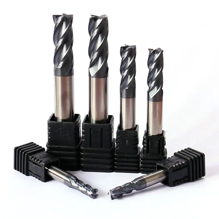 Amony Wholesale Price Solid Tungsten Carbide 4 Flutes Flat End Mills For Stainless Steel