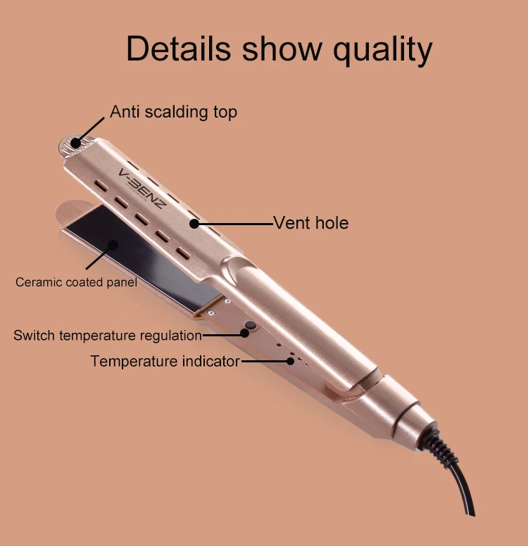 
V-BENZ wholesale popular luxury household multifunctional hair straightener 