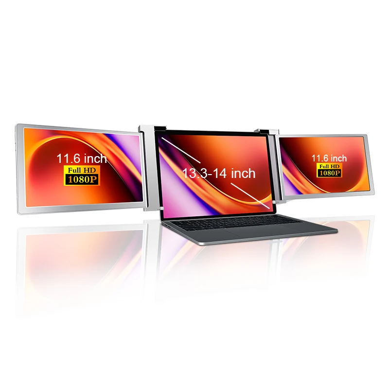 Portable Monitor Laptop Screen Extender 11.6 Dual Display FHD IPS Monitor Extender for Compatible with 13-16' Mac PC/Notebook
