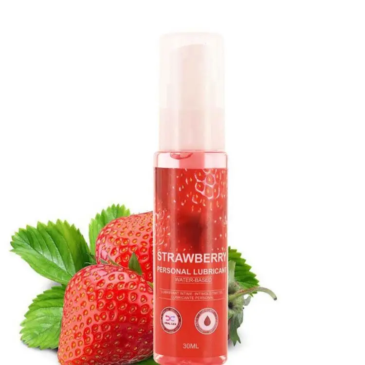 Hot Sell 30ml Strawberry Lemon Bubble Gum Flavor Edible Water Based Lubricant For Anal Vaginal Oral Sex Adult Massage Gel