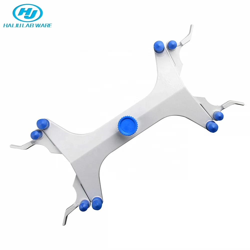HAIJU LAB Aluminum Double Burette Clamp, Adjustable Double Burette Clamp Buret Clamp Butterfly Style Spring Loaded Lab Accessory