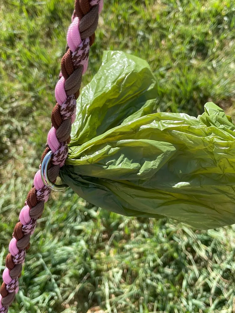 wholesale pet products Braided Hands Free Running Double Thick tactical Paracord Rope Dog Leash