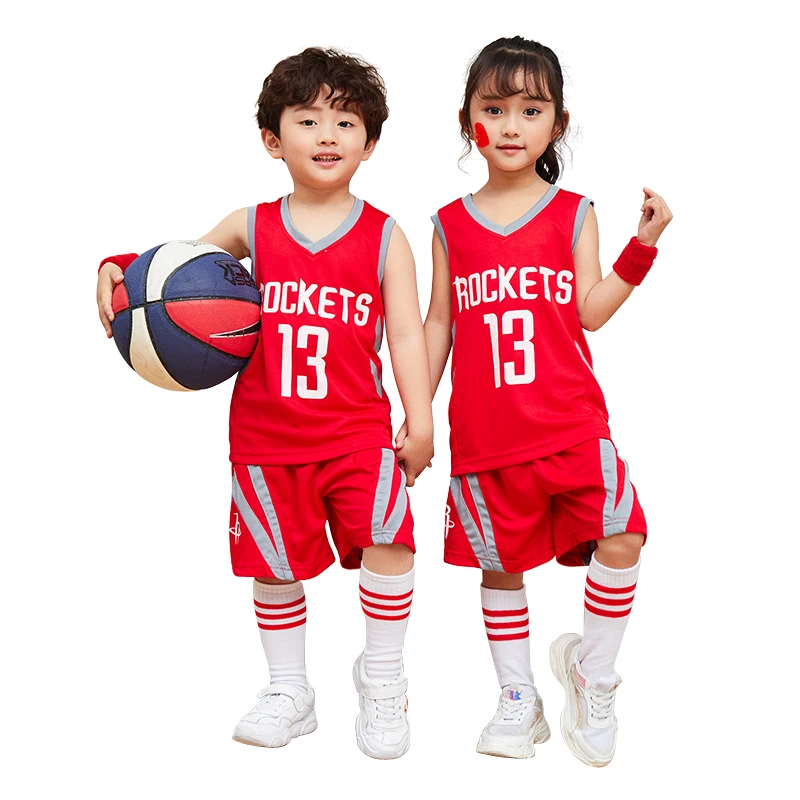 sleeveless kids high quality hot sale sport basketball exercise clothing sets
