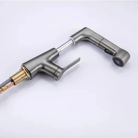 Single Handle 3360 degree rotating lift basin faucet Kitchen Faucet Lift Pull Out Bar Faucet for Bathroom basin, kitchen