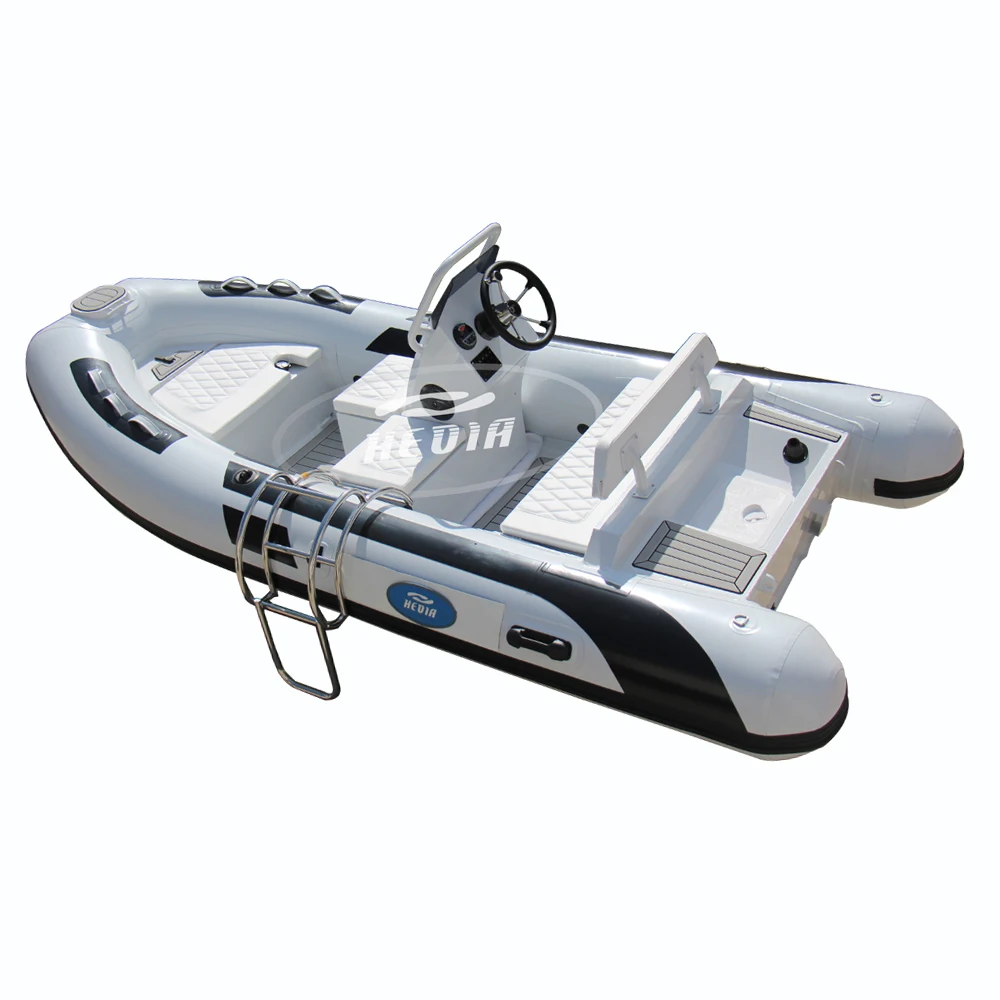 Rib 400 hypalon material deep v hull hard bottom dinghy semirigid boat 4m
