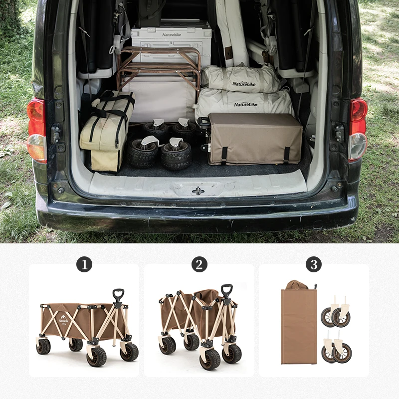 Naturehike TC03 outdoor foldable cart high quality camping trolley wagon
