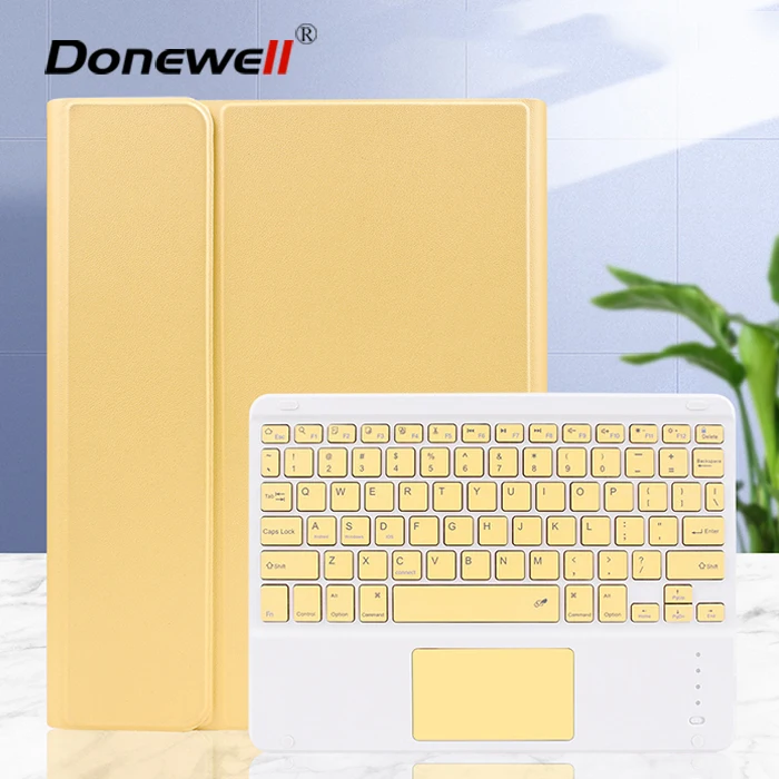 New design PU leather keyboard  tablet case cover for ipad7/8/9/9.7 inch with touch pad smart phone cover stand