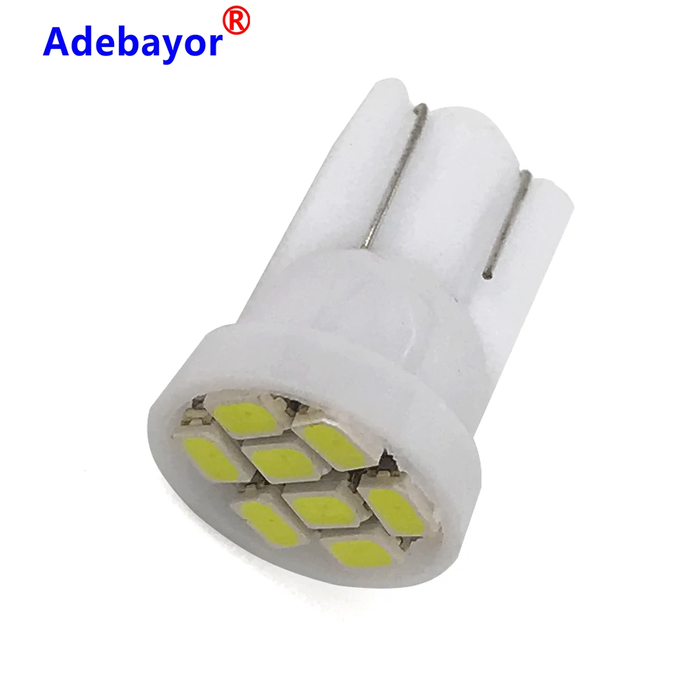 Customization T10 W5W LED 12V Bulb Car Signal Light 1206 8 SMD White Auto Interior Dome Reading Wedge Side Door Trunk Lamps