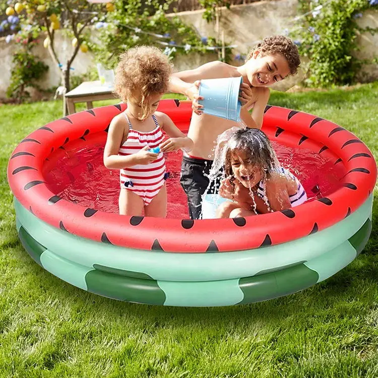 Inflatable Pool Float Manufacture Round Inflatable Outdoor Kids Swimming and Wading Watermelon Pool for Ages 2 and Up