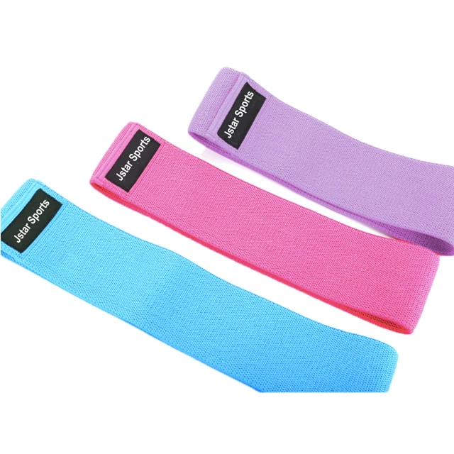 Fitness workout customized woven fabric elastic resistance bands
