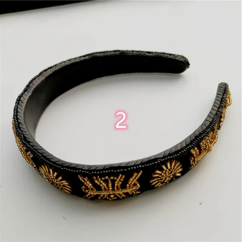 Beaded Padded Headband Colorful Beads Headbands African Hair Hoops Ethnic Hair Accessories for Women and Girls