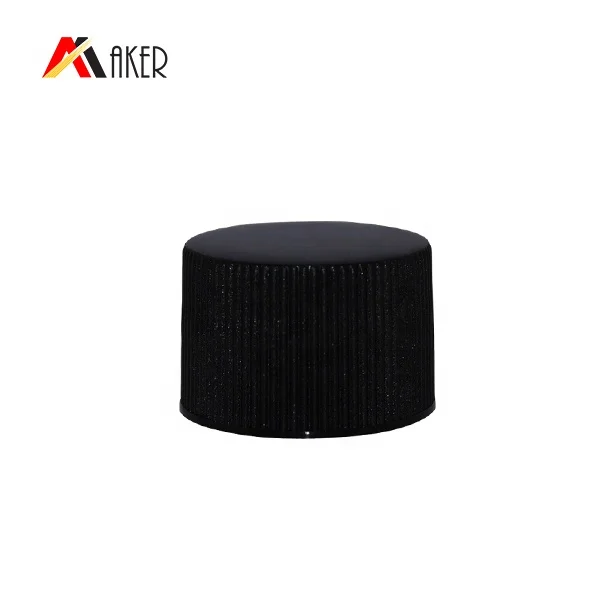 Custom Multi Types Plastic Bottle Lids Caps 20mm Round Black Color PP Plastic Screw Cap For Cosmetic Water Beverage Bottle