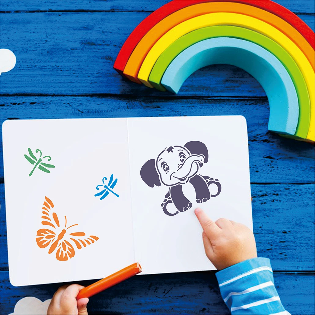 OEM eco-friendly plastic drawing stencils for kids animal stencil set for painting