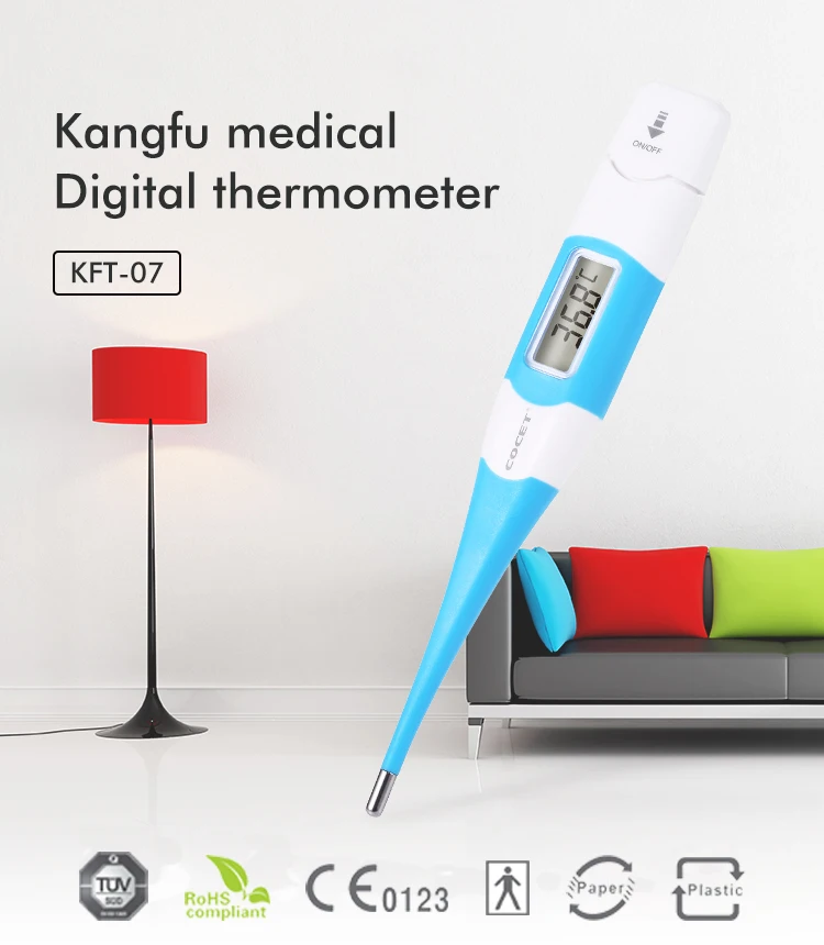 Portable Accurate Fast LCD Display Digital Body Medical Flexible Tip Probe Oral Temperature Thermometer For fever