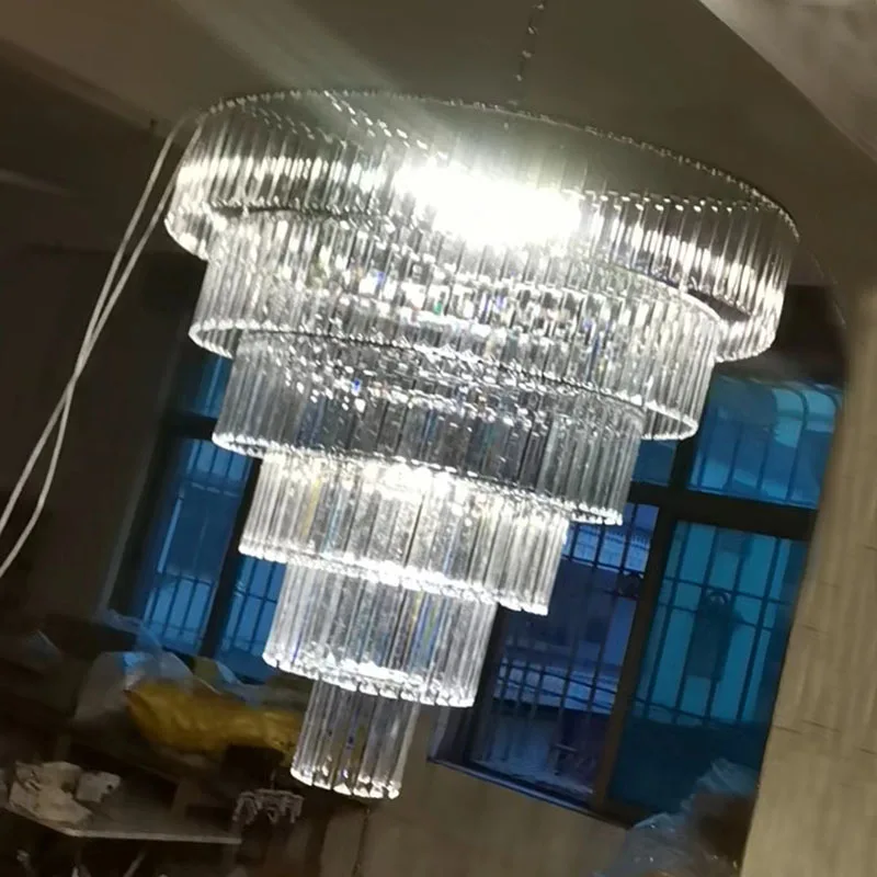 Multilayer Chandelier Acrylic Crystal Wedding Props Ice Flake Accessories Ice Crystal Road Led Crystal Decorative Chandelier